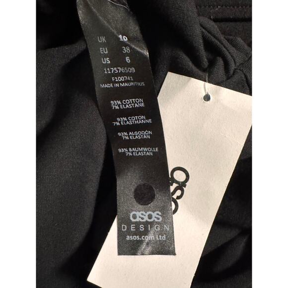 NEW ASOS DESIGN NORDSTROM Black Collared Ultimate Midi Tea Dress Size 6 - Picture 7 of 7